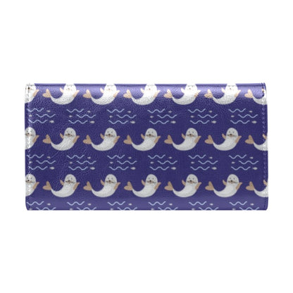 Sea Lion Print Design LKS404 Women's Trifold Wallet