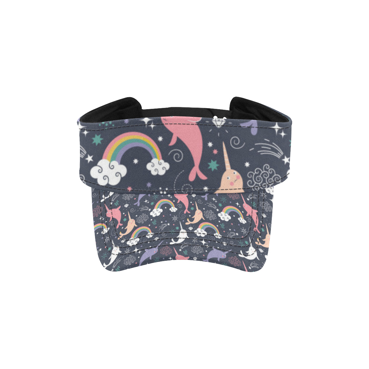 Narwhal Pattern Print Design 01 Unisex Sun Visor