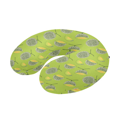 Cantaloupe Pattern Print Design 03 U-Shaped Travel Neck Pillow