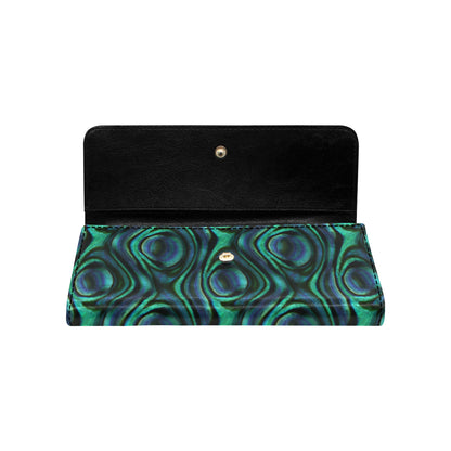 Abalone Pattern Print Design 01 Women's Trifold Wallet