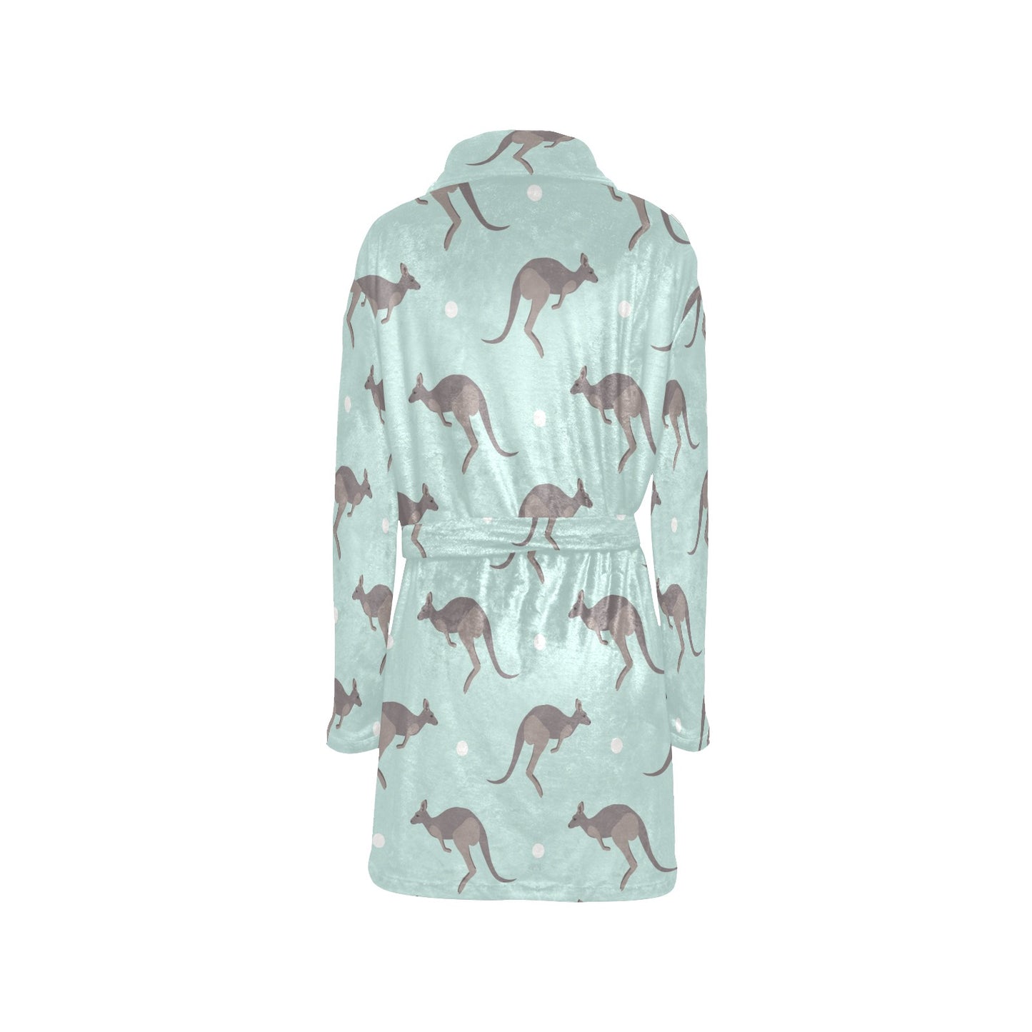Kangaroos Pattern Print Design 04 Women's Fleece Robe