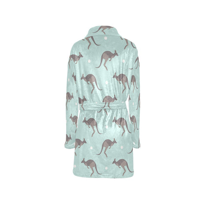Kangaroos Pattern Print Design 04 Women's Fleece Robe