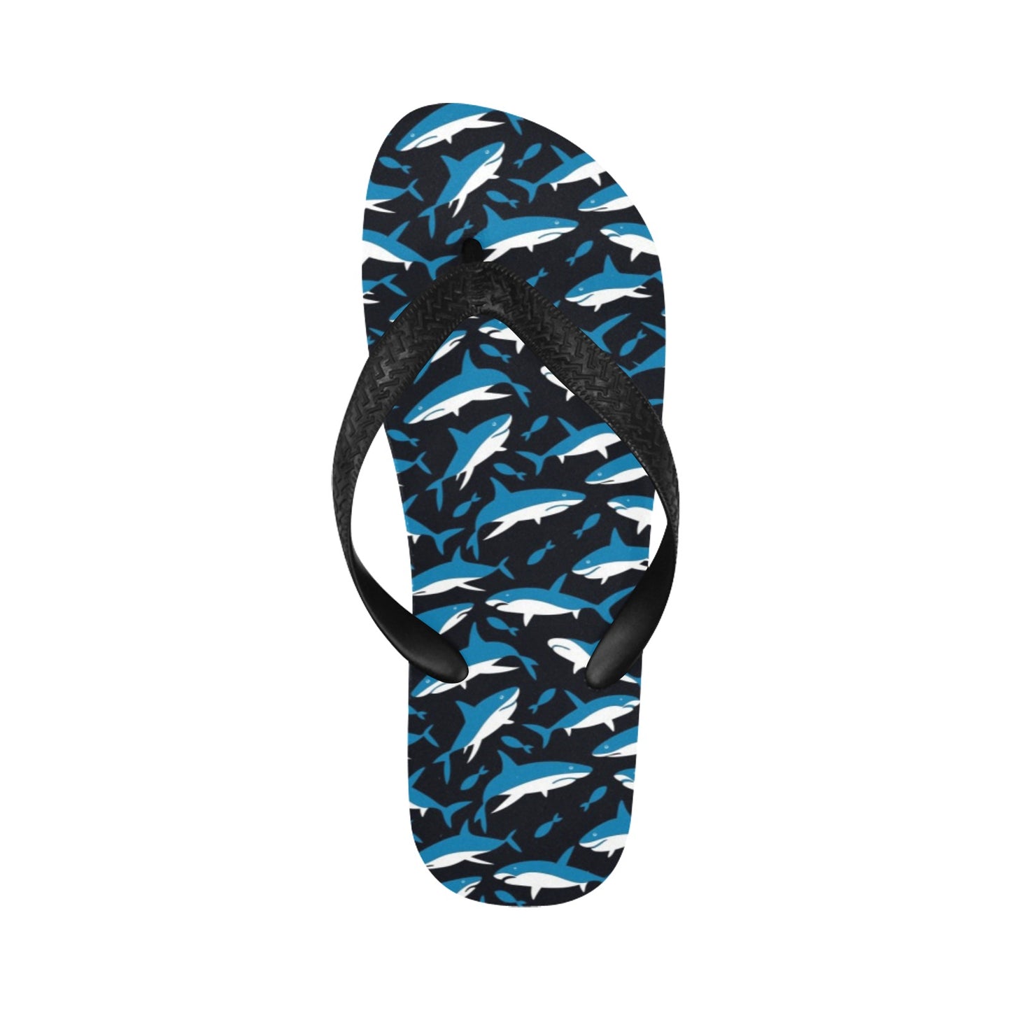 Shark Print Design LKS303 Flip Flops