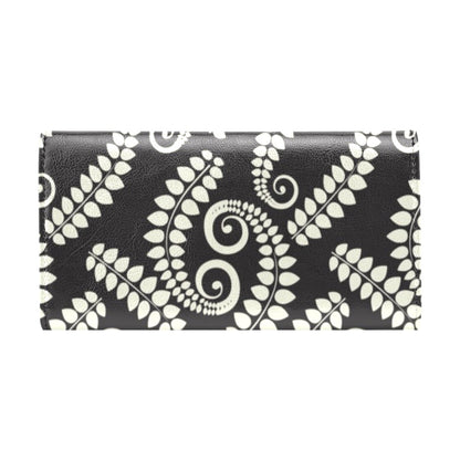 Fern Leave Print Pattern Women's Trifold Wallet
