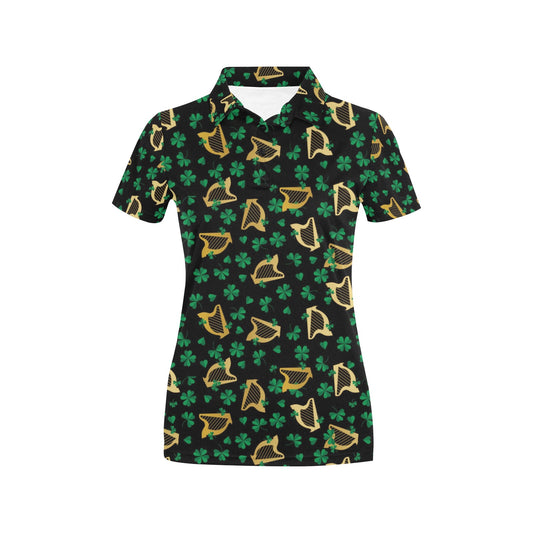 Harp Print Design LKS402 Women's Polo Shirt