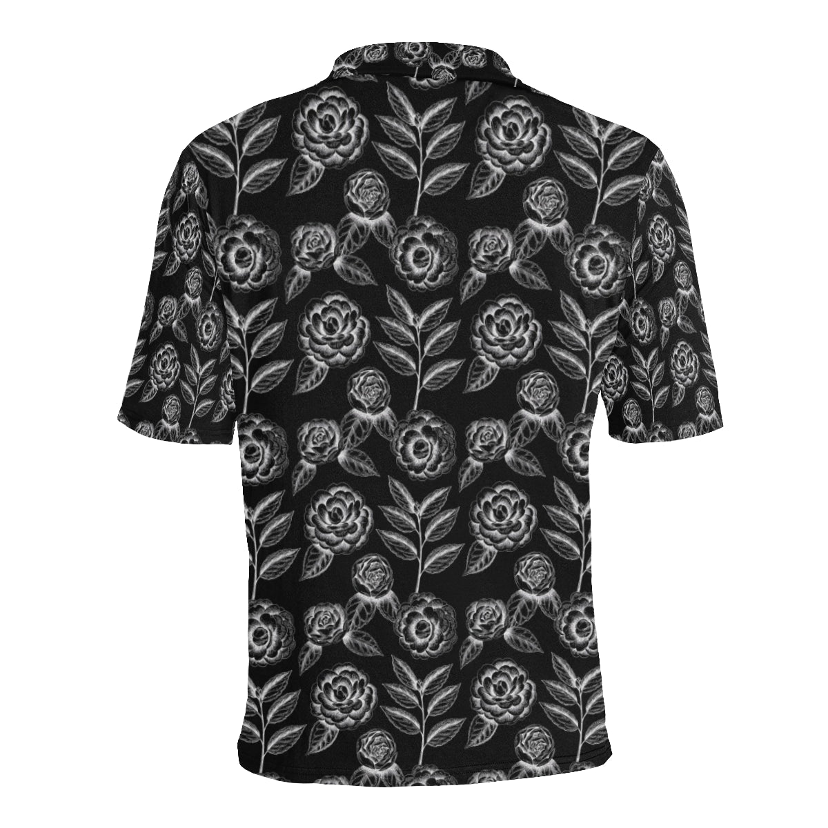 Camellia Pattern Print Design 02 Men Polo Shirt