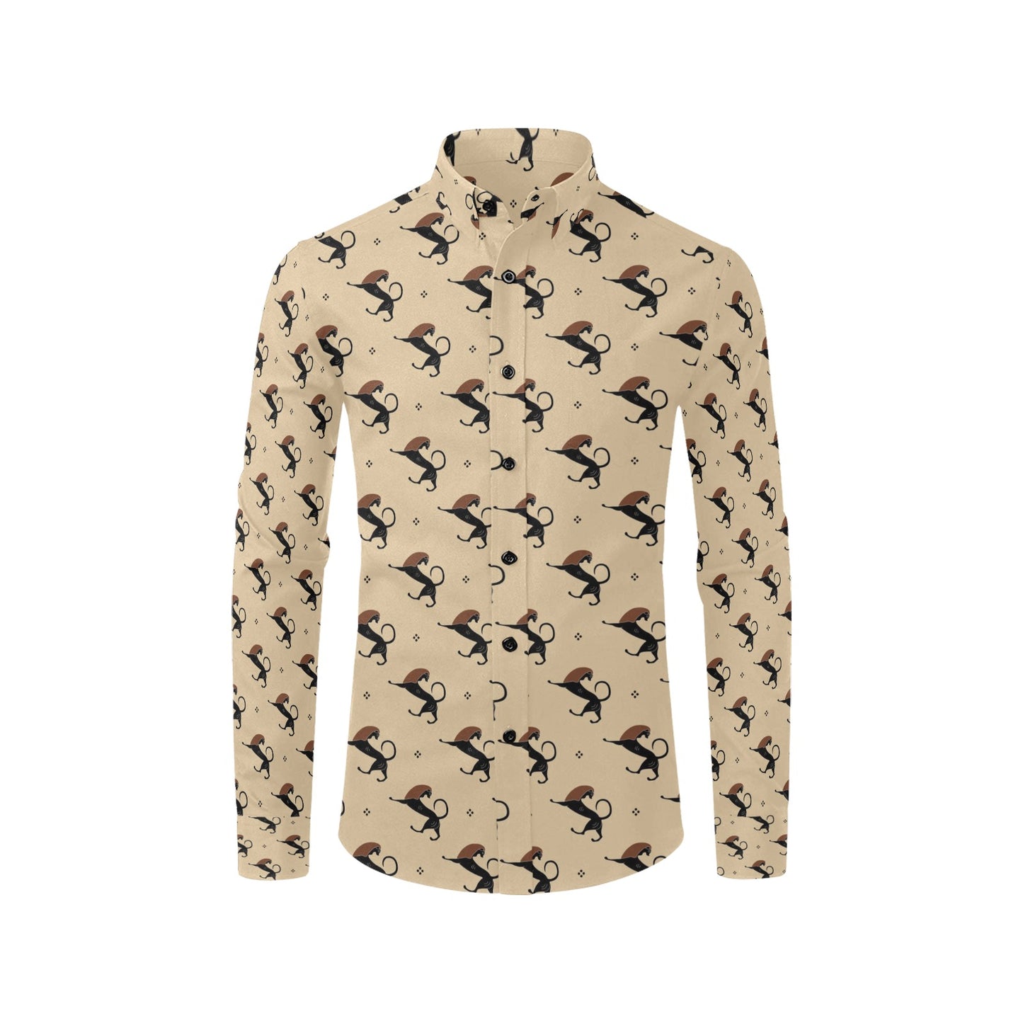Ancient Greek Print Design LKS3011 Men's Long Sleeve Dress Shirt