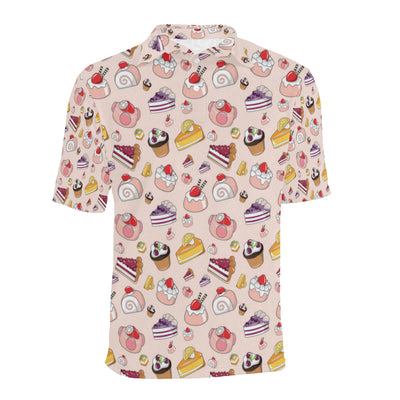 Cake Pattern Print Design 01 Men Polo Shirt