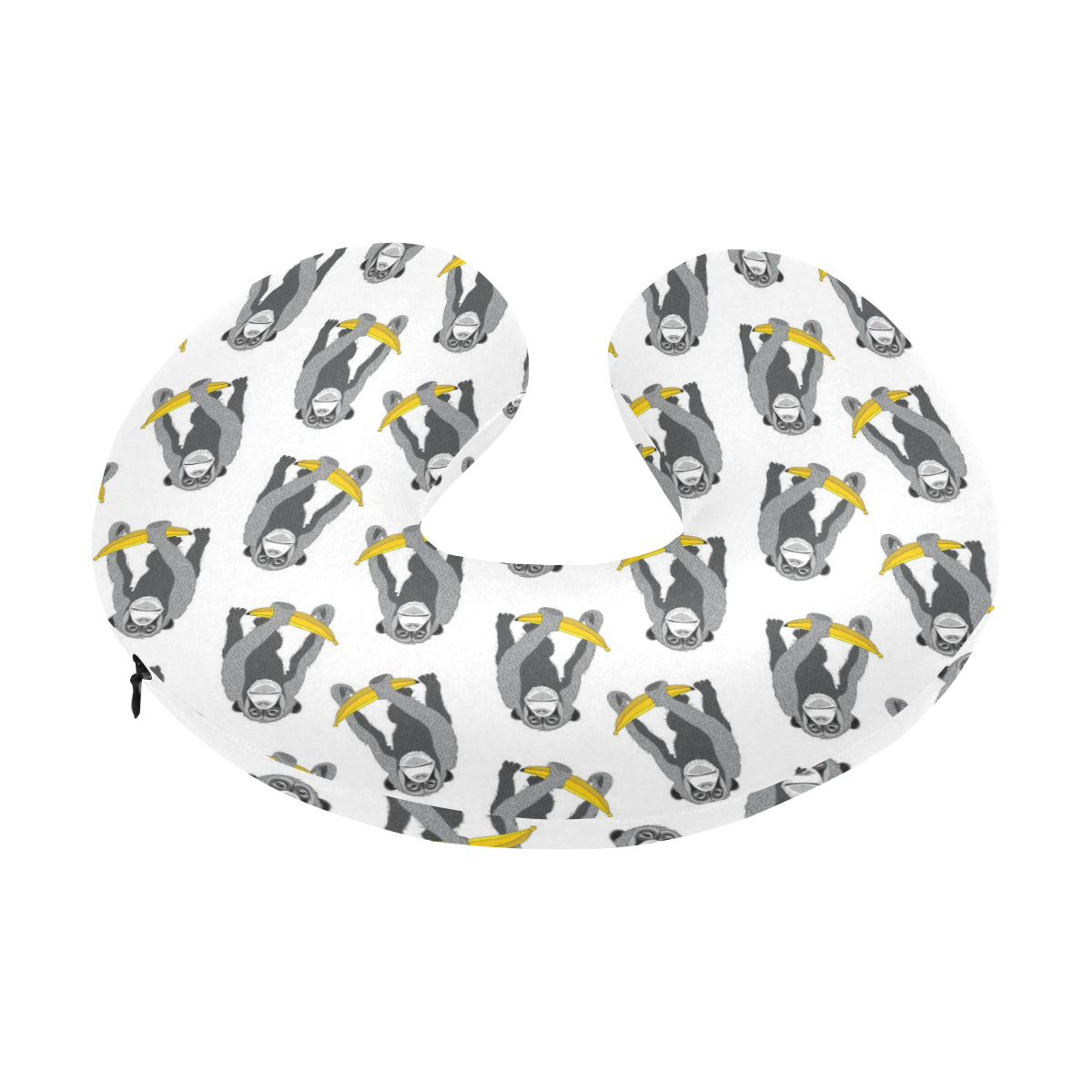 Chimpanzee Pattern Print Design 05 U-Shaped Travel Neck Pillow