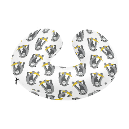 Chimpanzee Pattern Print Design 05 U-Shaped Travel Neck Pillow