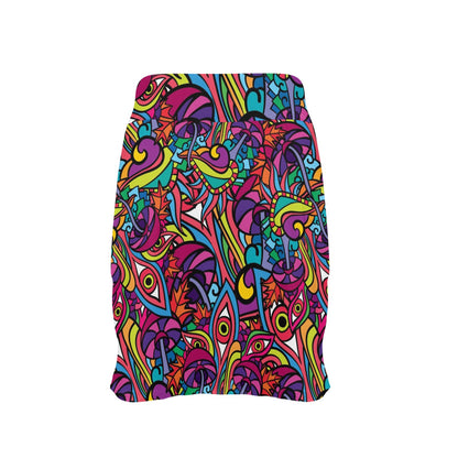 Trippy Print Design LKS302 17" Golf & Pickleball Skort with Pockets