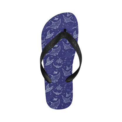 Manta Ray Print Design LKS401 Flip Flops