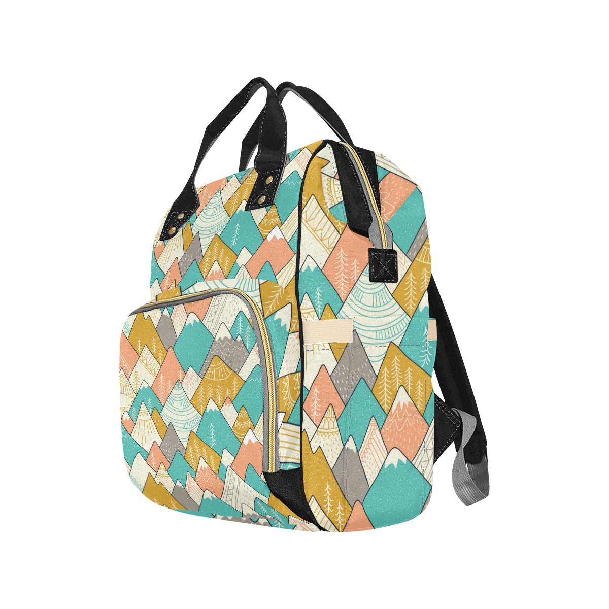Mountain Pattern Print Design 02 Diaper Bag Backpack