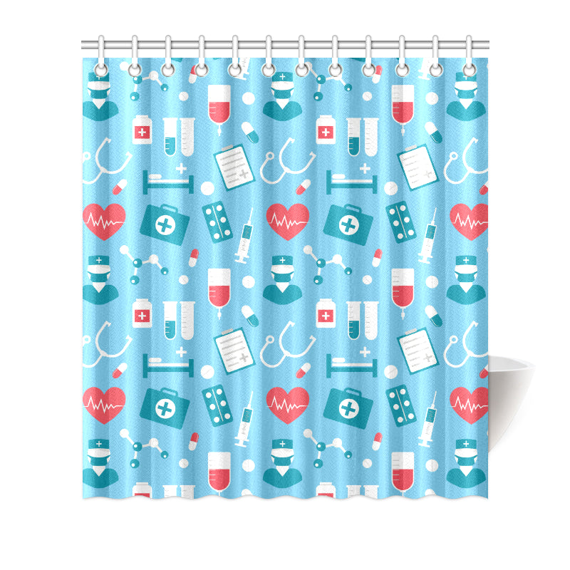 Nurse Pattern Print Design A03 Shower Curtain