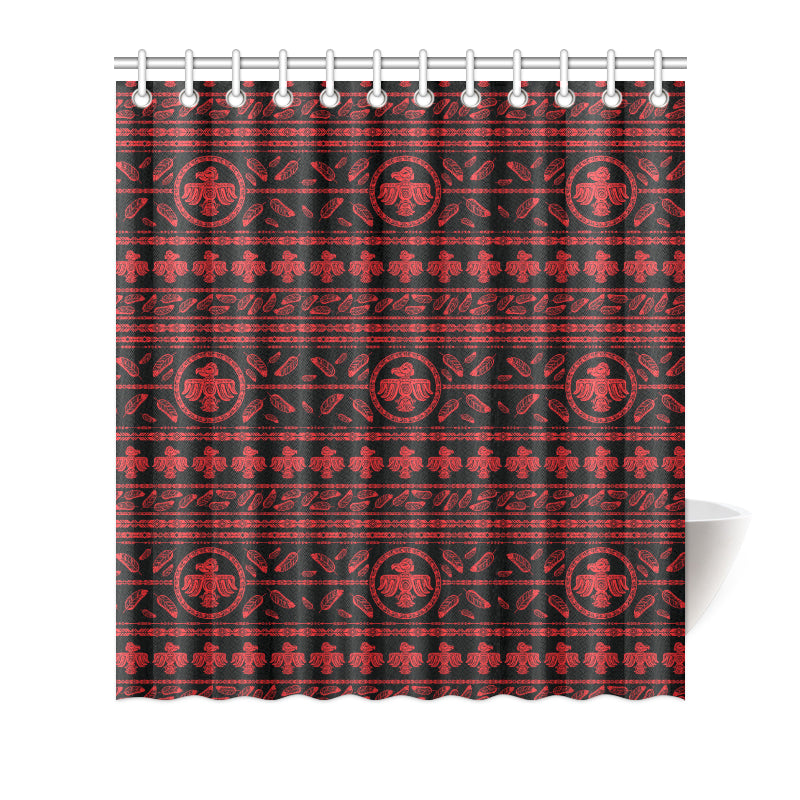 Native American Eagle Themed Print Shower Curtain