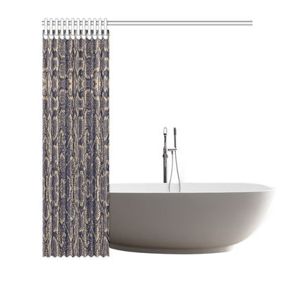 Snake Skin Pattern Print Shower Curtain