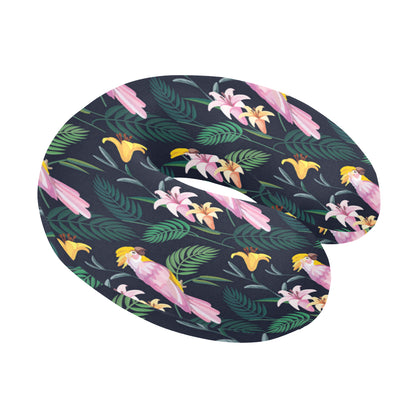 Cockatoo Pattern Print Design 03 U-Shaped Travel Neck Pillow