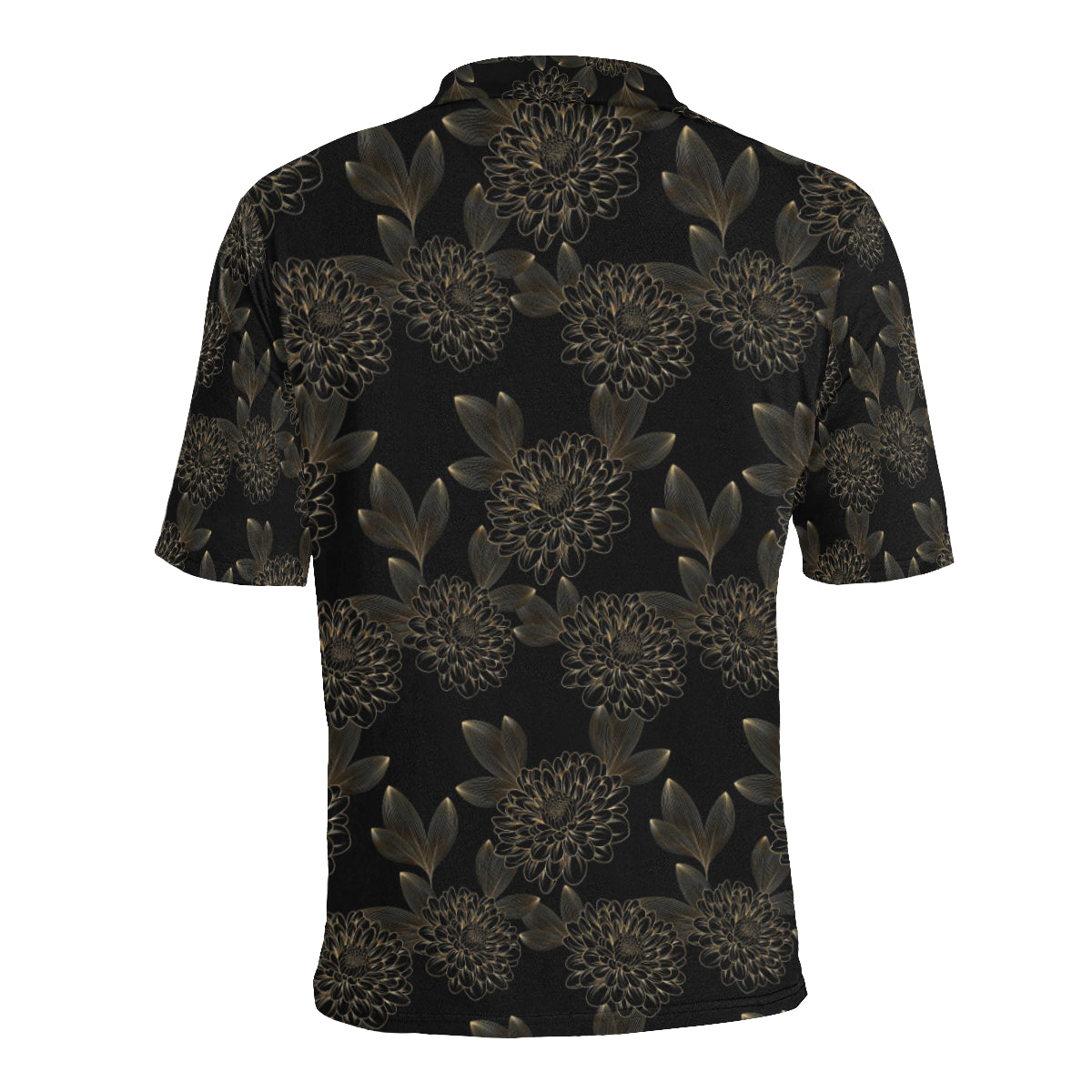 Dahlia Pattern Print Design DH04 Men Polo Shirt