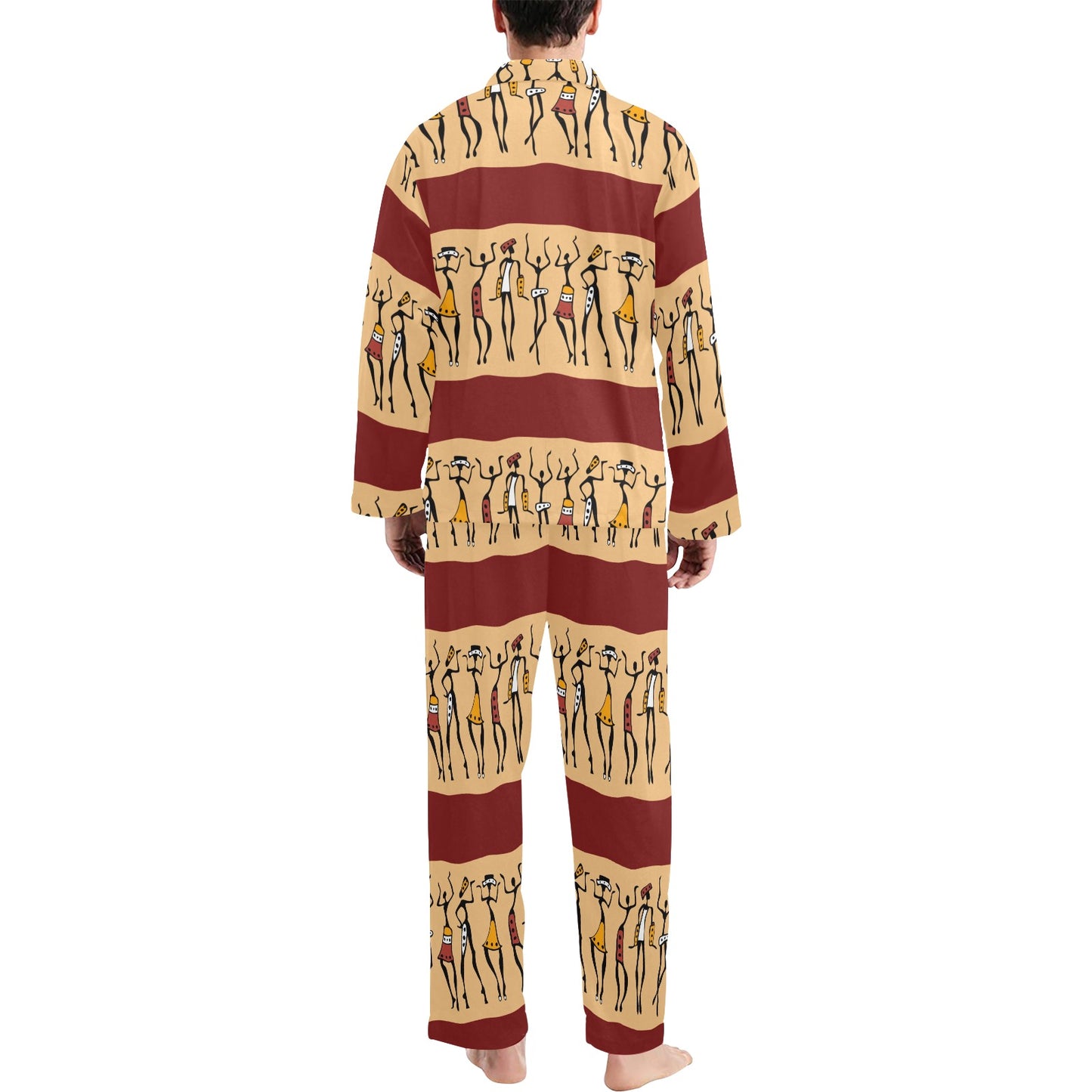African People Men's Long Pajama Set
