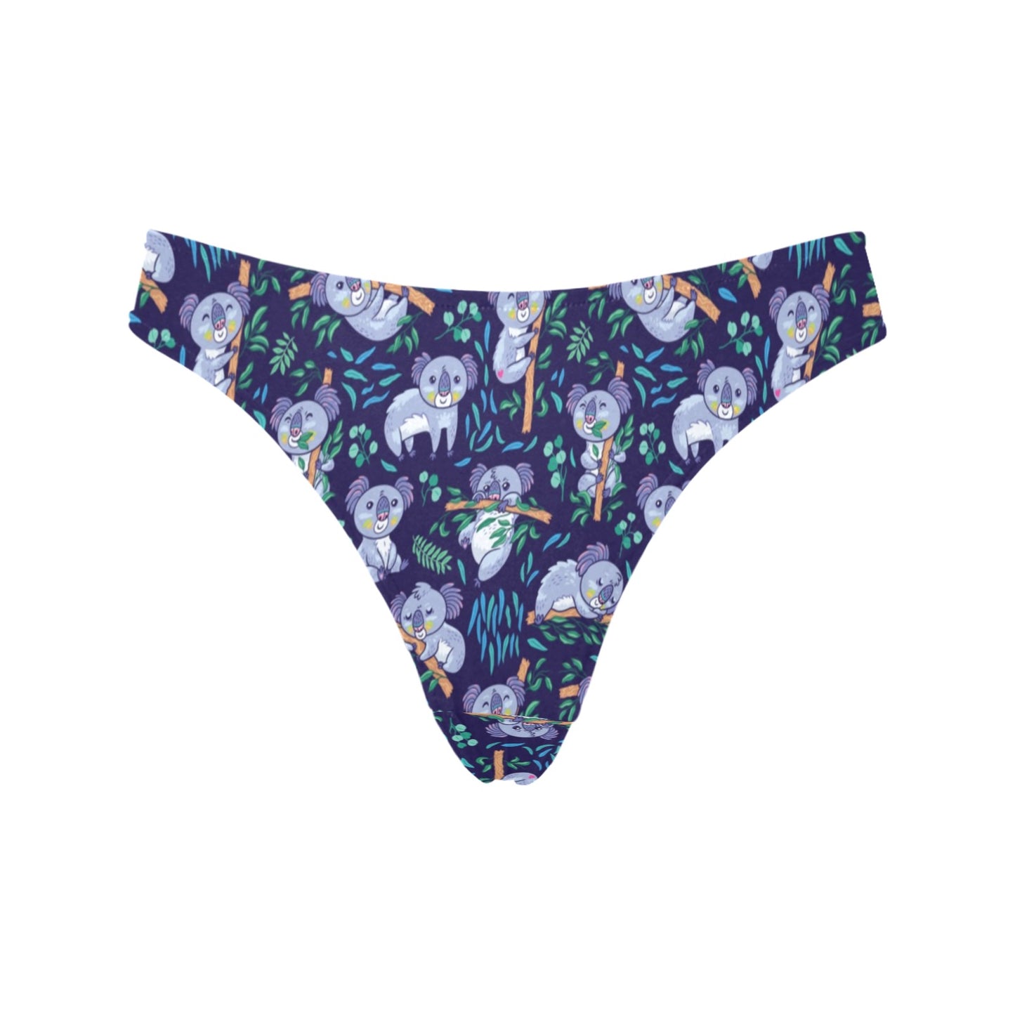 Koala Themed Design Print Women's Thongs