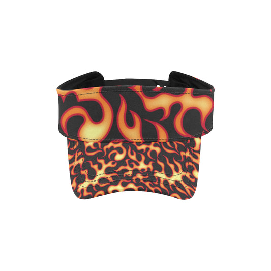Flame Fire Themed Print Unisex Sun Visor