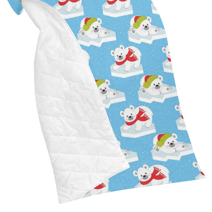 Polar Bear Pattern Print Design PB06 Premium Quilt