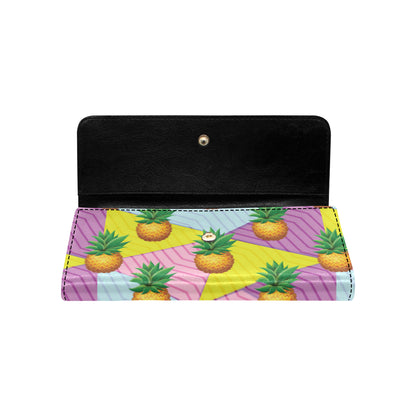 Pineapple Pattern Print Design PP05 Women's Trifold Wallet