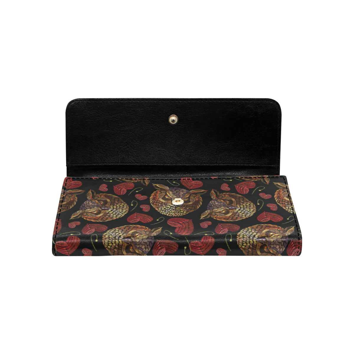 Owl Pattern Print Design A08 Women's Trifold Wallet
