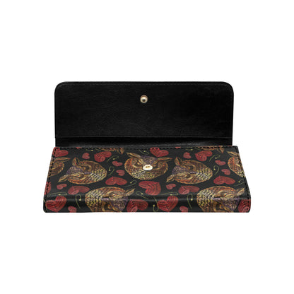 Owl Pattern Print Design A08 Women's Trifold Wallet