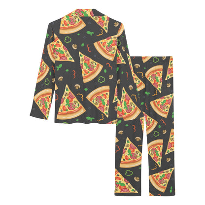 Pizza Pattern Print Design A02 Women's Long Pajama Set
