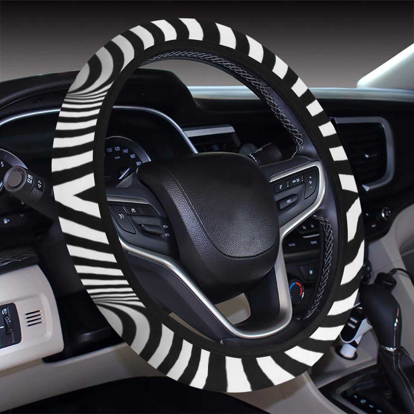 Vortex Print Design LKS303 Steering Wheel Cover with Elastic Edge