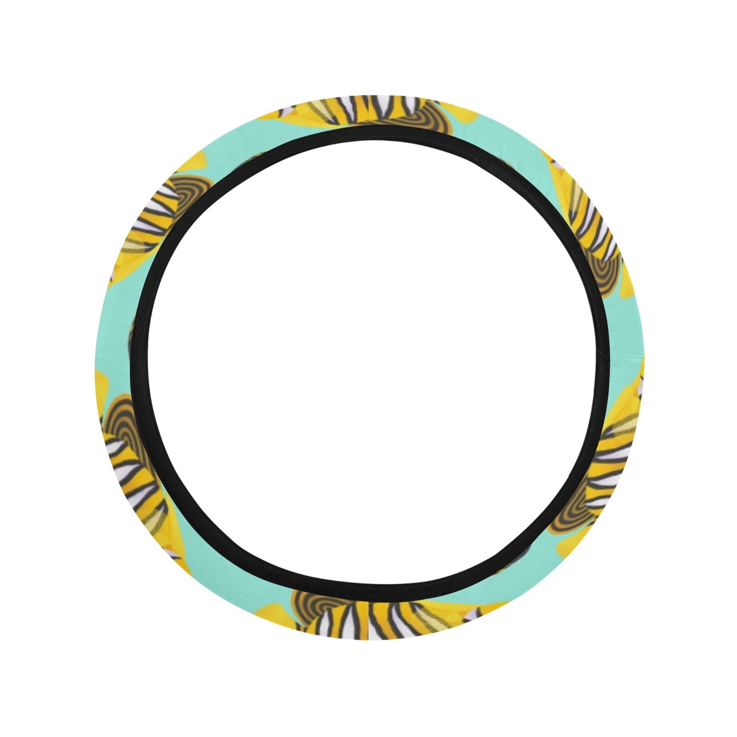 Angelfish Print Design LKS402 Steering Wheel Cover with Elastic Edge