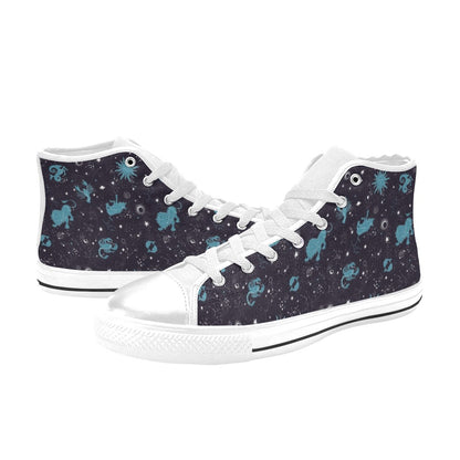 Zodiac Print Design LKS303 Men's High Top Canvas Shoes