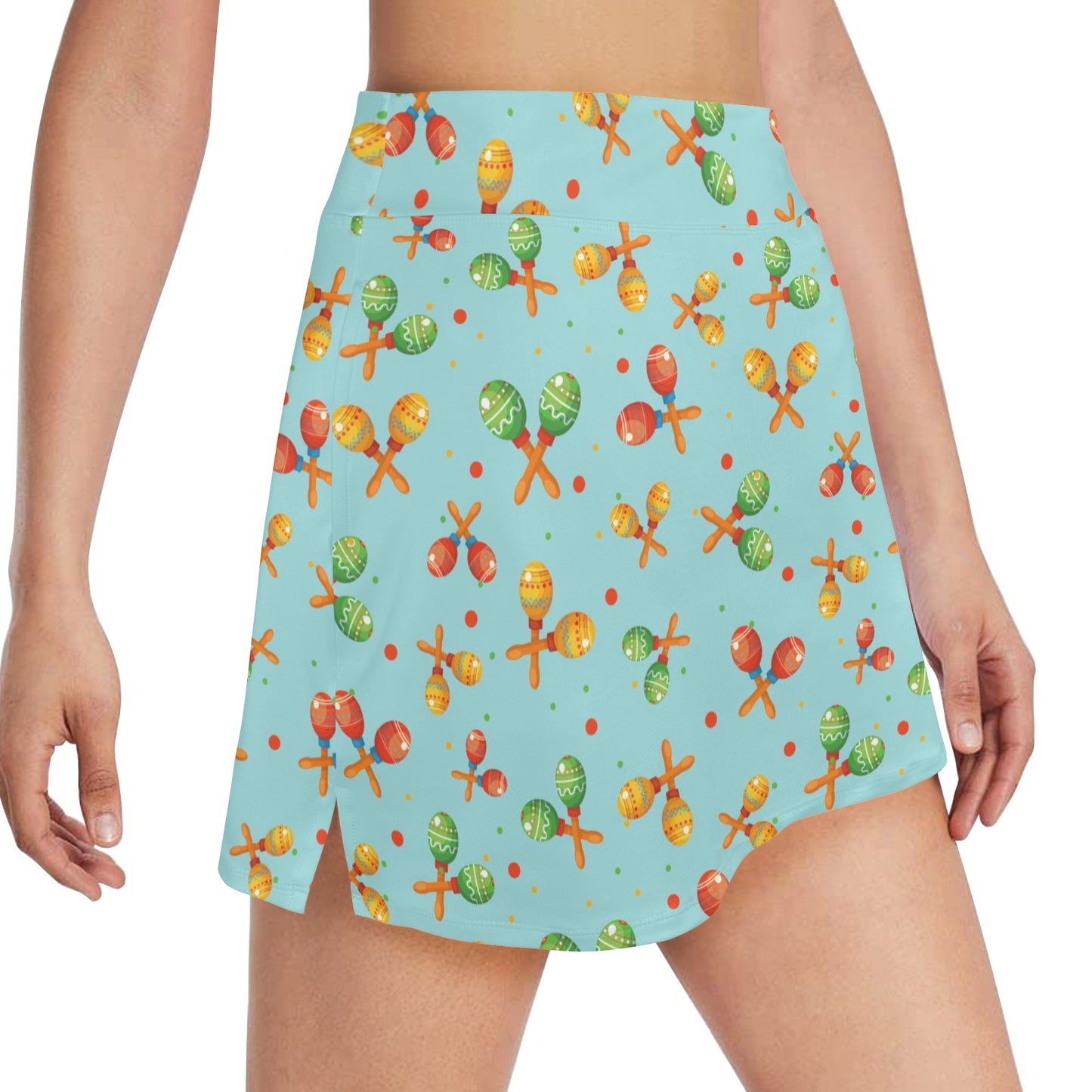 Maracas Print Design LKS402 17" Golf & Pickleball Skort with Pockets