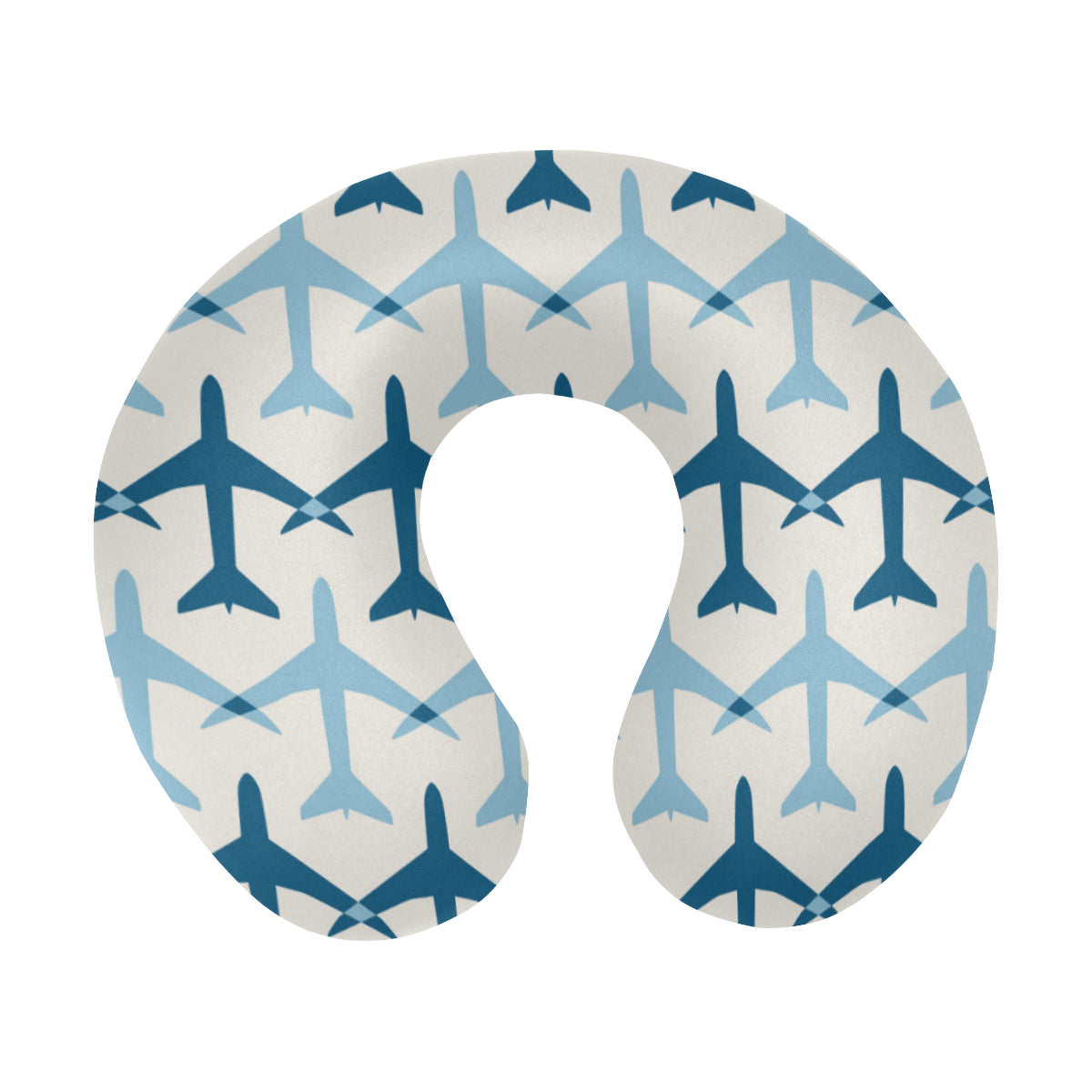 Airplane Pattern Print Design 04 U-Shaped Travel Neck Pillow