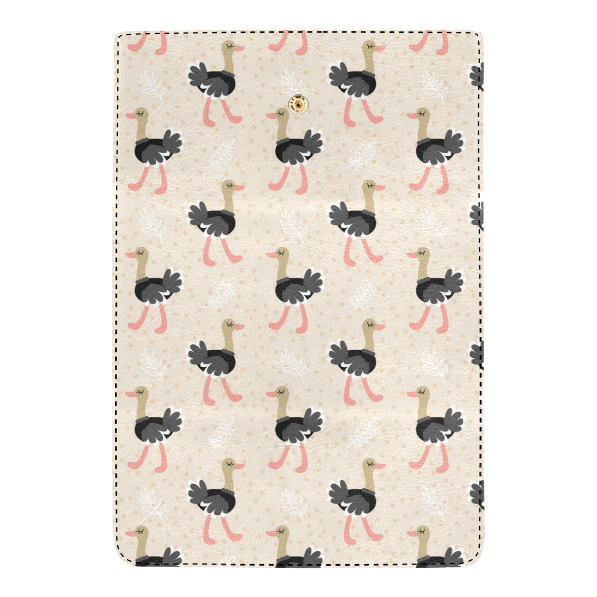 Ostrich Pattern Print Design 02 Women's Trifold Wallet