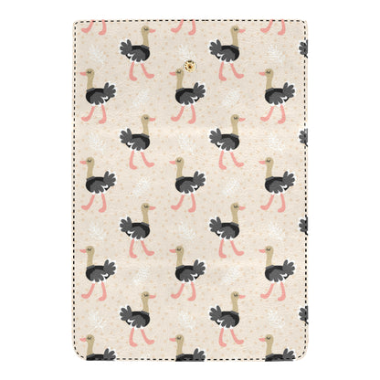 Ostrich Pattern Print Design 02 Women's Trifold Wallet