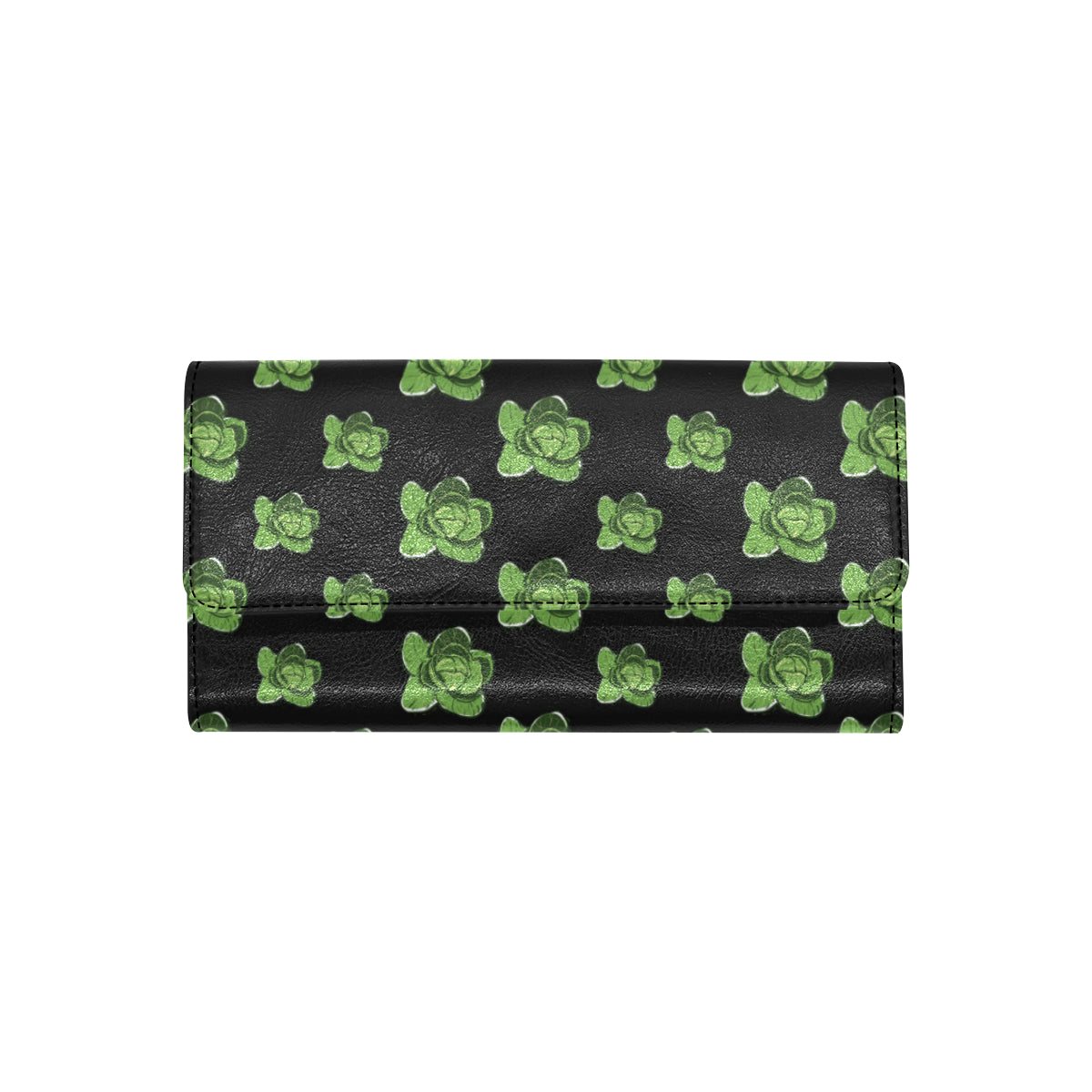 Cabbage Pattern Print Design 03 Women's Trifold Wallet