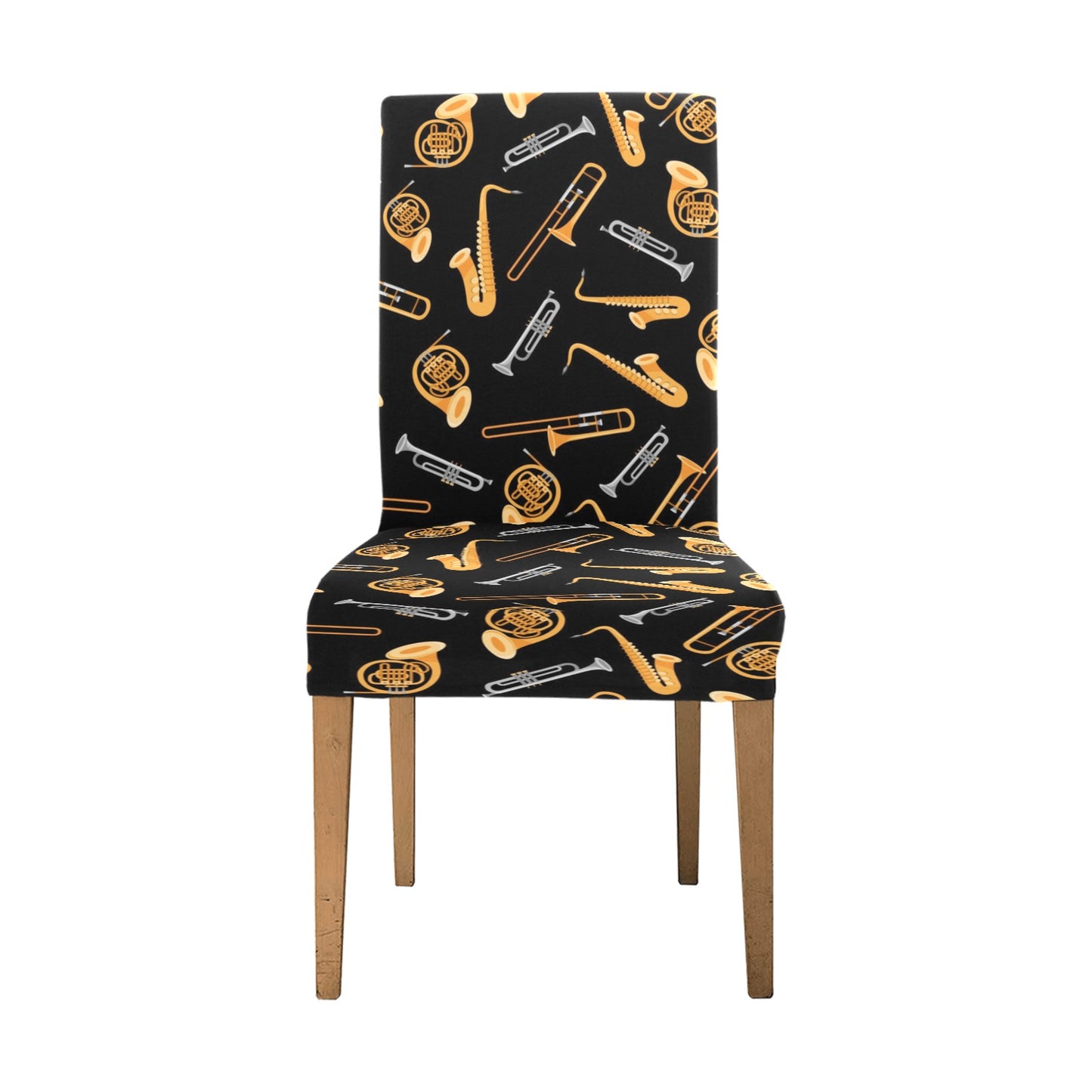 Saxophone Print Design LKS403 Dining Chair Slipcover