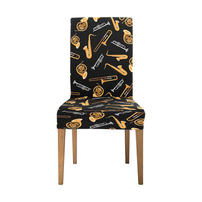 Saxophone Print Design LKS403 Dining Chair Slipcover