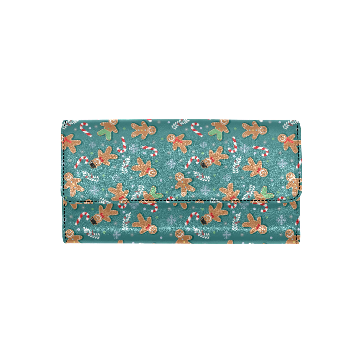Gingerbread Pattern Print Design 05 Women's Trifold Wallet