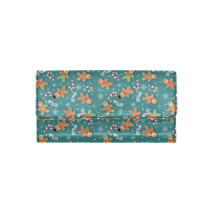 Gingerbread Pattern Print Design 05 Women's Trifold Wallet
