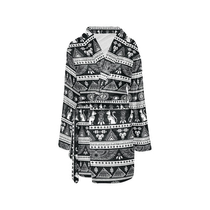 Tribal Pattern Print Design LKS305 Women's Fleece Robe
