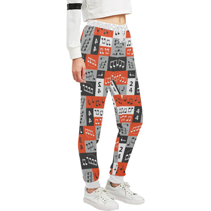 Music Note Design Themed Print Unisex Sweatpants