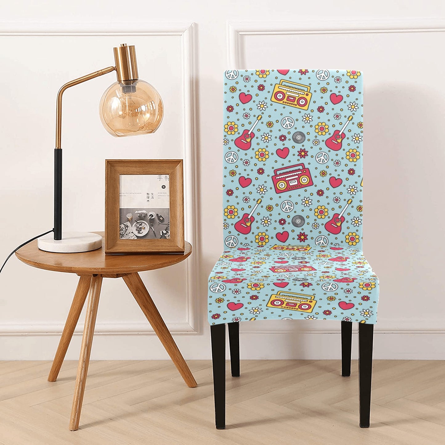 Hippie Print Design LKS307 Dining Chair Slipcover