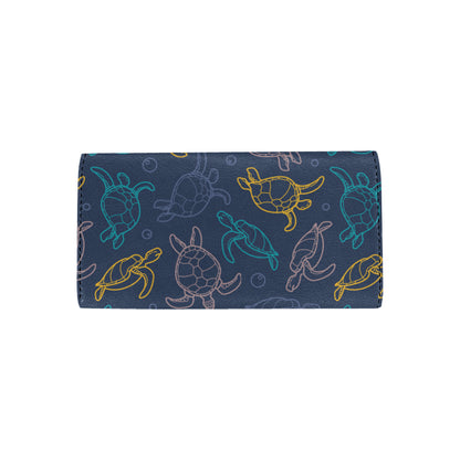 Sea Turtle Baby Print Women's Trifold Wallet