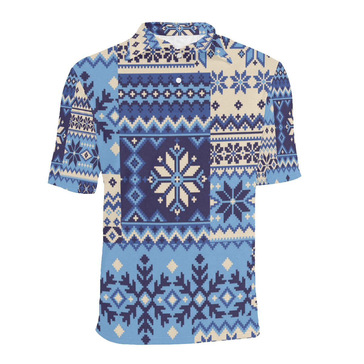 Nordic Pattern Print Design A04 Men Polo Shirt