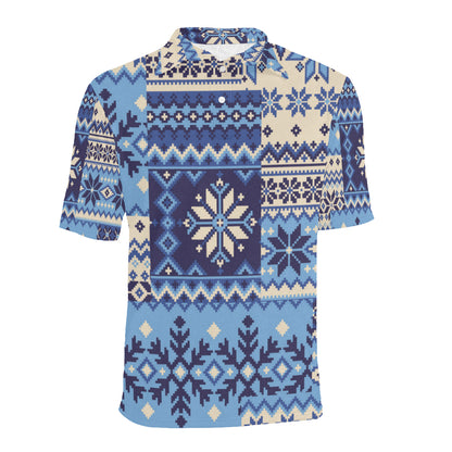 Nordic Pattern Print Design A04 Men Polo Shirt