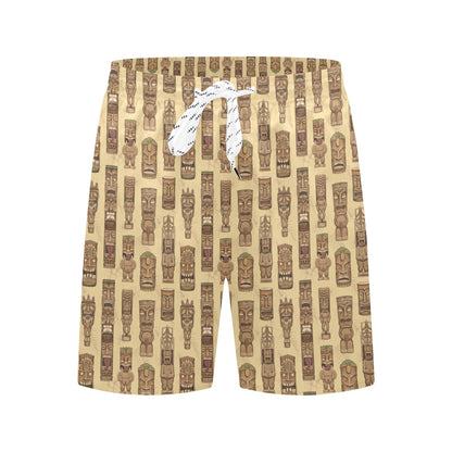 Totem Tiki Style Themed Design Men's Swim Trunks Beach Shorts