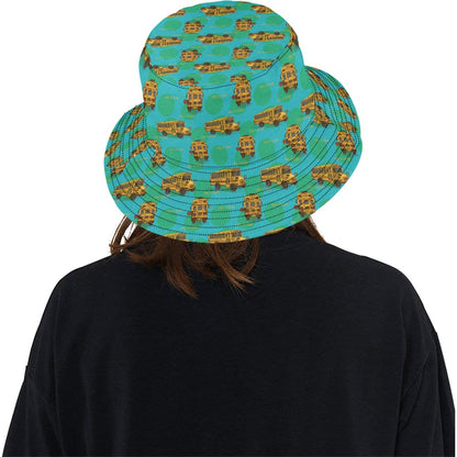 School Bus Print Design LKS308 Unisex Bucket Hat